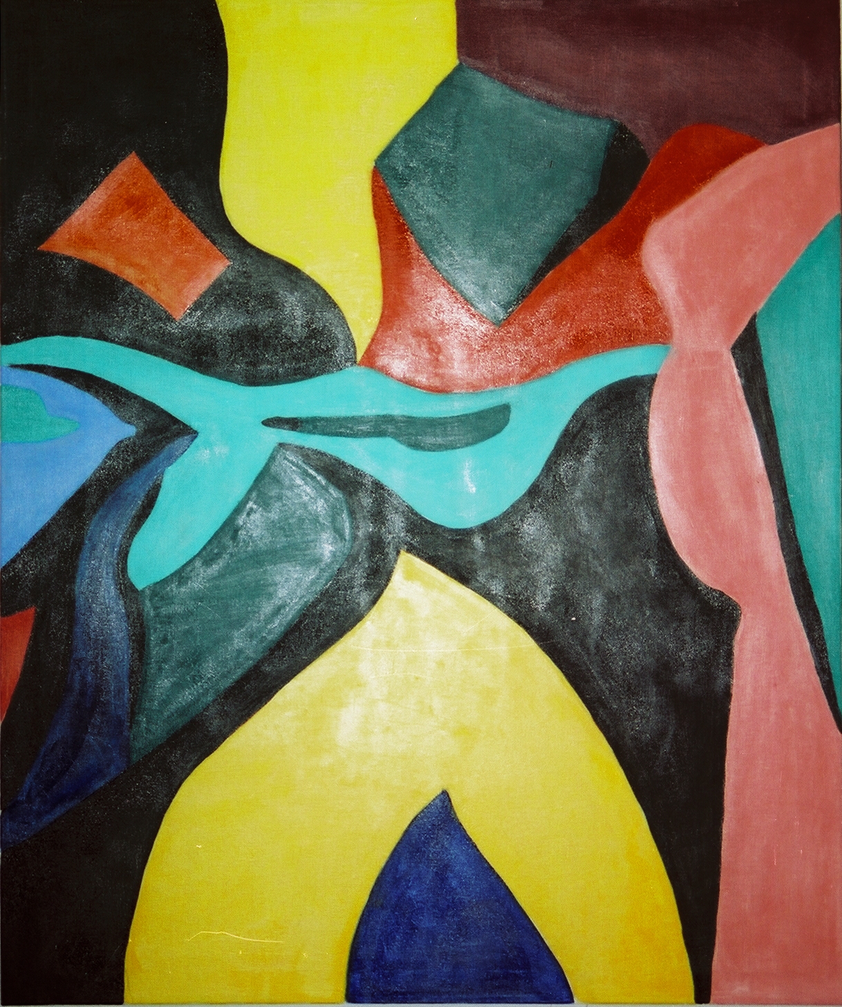 Gelb auf Blau (Hohe Aufl&ouml;sung)